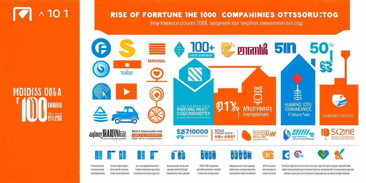 Number of Fortune 1000 Companies Outsourcing to India